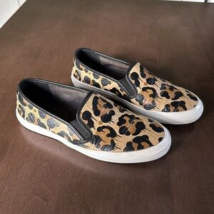 Coach Spray Paint Leopard Print Chrissy Slip On Sneakers Size 9